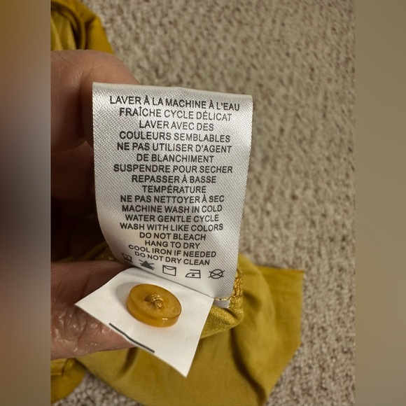 Joie Mustard Yellow Button-Down Midi Dress size M - Picture 5 of 7